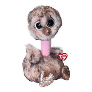 NEW Ty Beanie Boos 12" HENNA OSTRICH Bird Big Glitter Eyes Beak & Feet Long Legs